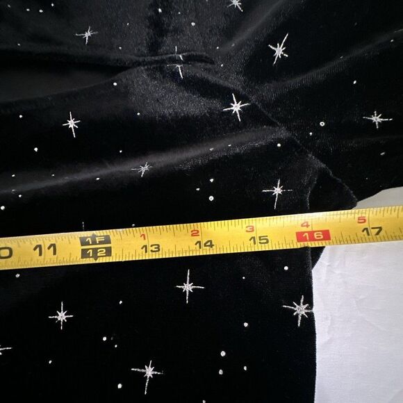 Cider Velvet Star Pattern Bell Sleeve Top Women’s M Black Festival Witchy Boho - Picture 9 of 10